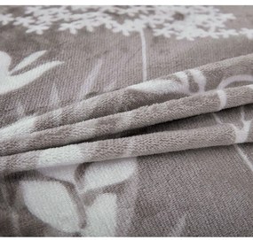 Сиво единично спално бельо от микроплюш 140x200 cm Sambuco – My House