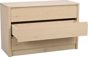 Скрин от декор от дъб в светло естествен цвят 110x70x45 cm Melstone – Rowico