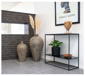 Черна конзолна маса с черен плот 80x36 cm Vita - House Nordic