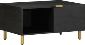 4017652 vidaXL Маса за кафе, черна, 80x50x40 см, инженерно дърво