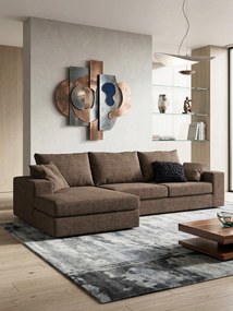 Ъгъл диван Mission-Customizable-250φ 165β cm.-Chocolate