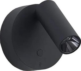 Ideal Lux - Димируемо стенно точково осветително тяло ELF LED/3W/230V CRI95 черно