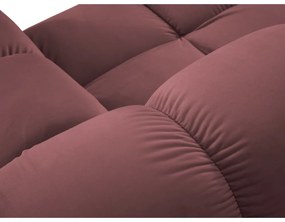 Ъглов диван от розово кадифе (десен ъгъл) Bellis - Micadoni Home