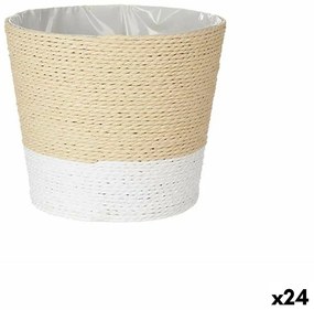 Саксия Бял Въже Пластмаса 19,5 x 17,5 x 19,5 cm (24 броя)