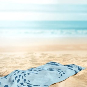 Синя плажна кърпа 90x180 cm Shoal - DecoKing