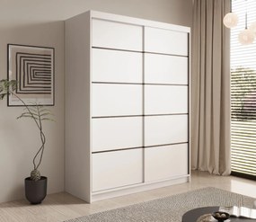 Гардероб Naldo 150 с плъзгащи врати - Бял