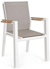 Бели градински столове в комплект от 4 бр. метални Heta – Bizzotto