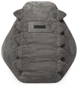 Тъмносив детски пуф от рипсено кадифе Snug 80 Dragon – SLOWDOWN