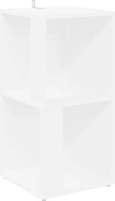 809017 vidaXL Ъглов шкаф, бял, 33x33x67 см, инженерно дърво
