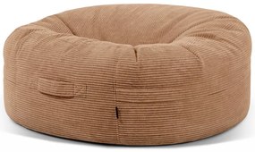 Кафяв пуф от рипсено кадифе Roll 135 – SLOWDOWN