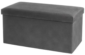 Тъмносива кадифена табуретка Estela – Casa Selección