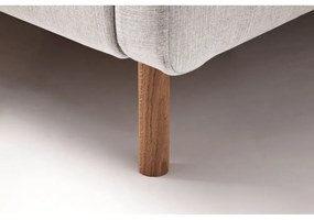 Светлосиво двойно легло 160x200 cm тапицирано с място за съхранение с включена подматрачна рамка Lotte – Meise Möbel