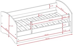 Детско легло Babydreams Cartoon-Mple-160 x 80-Zoo