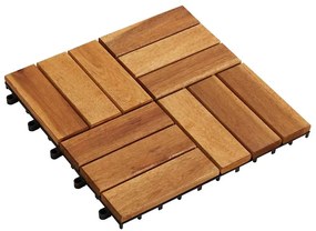 41585 vidaXL Декинг плочки, акациево дърво, 30 x 30 см - 10 броя