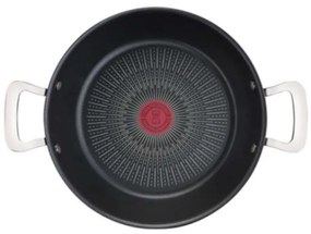 Уок Тиган Tefal G2557172 SHAL26CV M Unlimited, 26 см, Капак, Незалепващо покритие, Thermo-signal, Индукция, Черен