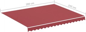 Резервно платнище за тенти, бордо червено, 3х2,5 м