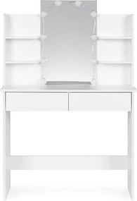 Козметична тоалетка с огледало и LED осветление, ModernHome, 3 нюанса светлина, 90x40x135см