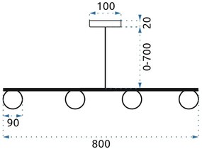 Лампа APP675-4CP