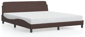 373240 vidaXL Рамка за легло Dover, кафява, 180x200 см, изкуствена кожа