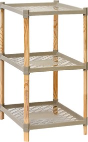 Дървена етажерка в естествен - бежов цвят 45x38x79см.