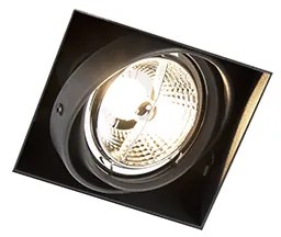 Вграден прожектор черен GU10 AR70 без рамка - Oneon