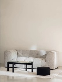 Черна масичка за кафе със стъклен плот 55x105 cm Kob – noo.ma