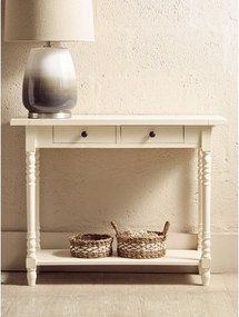 Конзолна маса от масивен бор в цвят слонова кост 35x96 cm Heritage – Premier Housewares