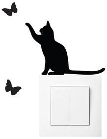 Черен стикер за превключвател Cat - Ambiance