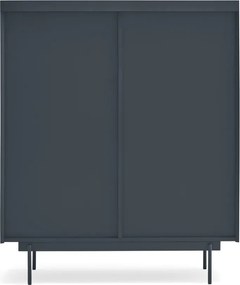 Висок скрин с чекмеджета в антрацит и естествен дъб 100x120 cm Otto - Teulat