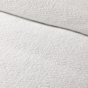 Бяло двойно удължено крепово спално бельо 230x220 cm Crinkle Seersucker – Catherine Lansfield