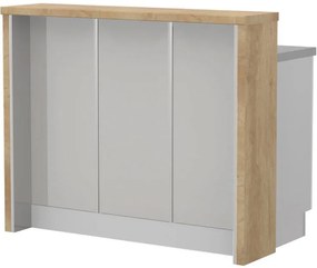 Островна кухненска пейка Modena-Length: 120 cm.-Gray light-Nebraska Oak