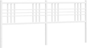 376411 vidaXL Метална резервна табла за легло, бяла, 200 см