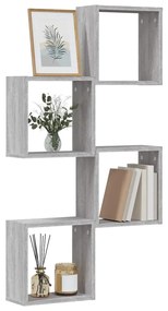 815883 vidaXL стенни кубчета 4 бр. сиви сонома 30x15x30 см