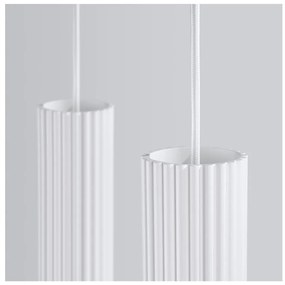 Бяло висящо осветително тяло Gleam – Sollux