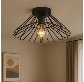 ONLI - Плафон DUCCIO 1xE27/22W/230V Ø 60 см черен