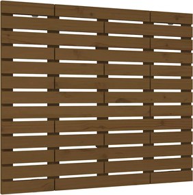 824676 vidaXL Стенна табла за спалня, меденокафява, 96x3x91,5 см, бор масив