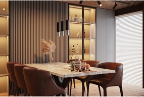 Черно/сребристo метално осветително тяло за таван ø 6 cm Longbot – Sollux