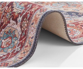 Тъмно синьо-червен мокет , 80 x 200 cm Sylla - Nouristan