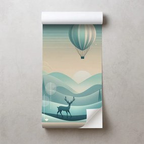 Самозалепващ тапет – Мечтателен пейзаж с балон