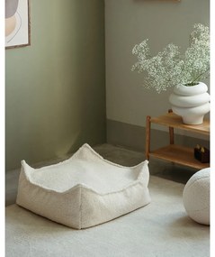 Кремав детски пуф от букле Square – Wigiwama