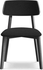 Черен трапезен стол от масивна дървесина Niu – Makamii