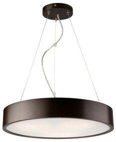 Тъмнокафява висяща лампа със стъклен абажур ø 47 cm Eveline - LAMKUR