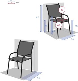 Градински стол Hesperide Piazza, Сив