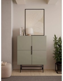 Зелено-сиво шкафче 100x128 cm Eldia – Marckeric