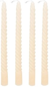 Свещи без аромат atmosphera Hugo, 25 cm, 4 бр - Слонова кост