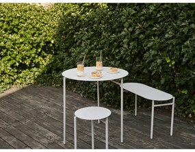 Бял метален стол Disc – Zone