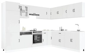 3314981 vidaXL Комплект кухненски шкафове от 14 части Lucca, инженерно дърво