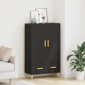 Sonata H Висок шкаф в черен дъб, 70x31x115 см, изработен от инженерна дървесина