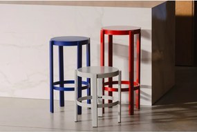 Червен стоманен бар стол (височина на седалката 75 cm) Doon – noo.ma