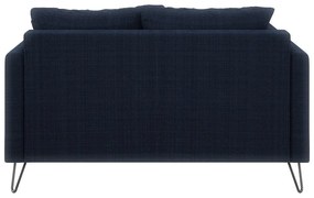 Тъмносин шенилов диван 140 cm Freya – Ropez